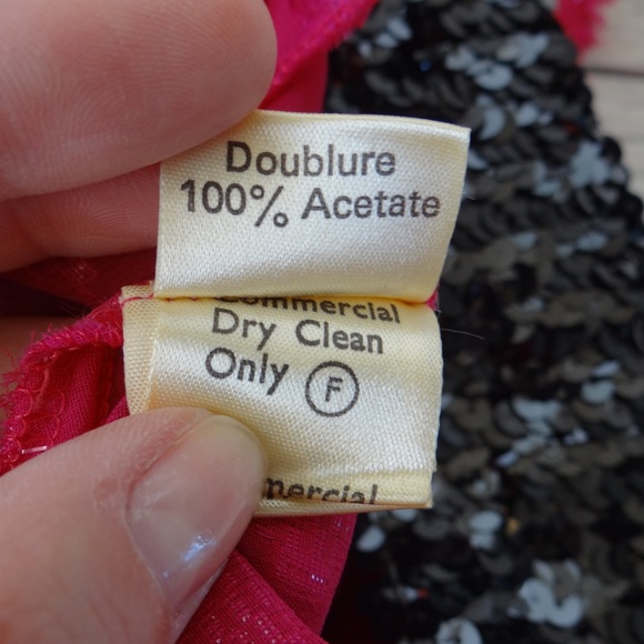 Vintage Frank Usher London Sequins Blouse Long Sleeve Open Back Size 8 - Picture 7 of 11